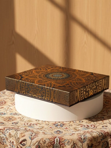 جعبه هاردباکس ورق طلایی طرح سنتی