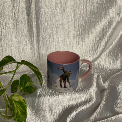 ماگ مینی دسته و داخل رنگی دسته ساده