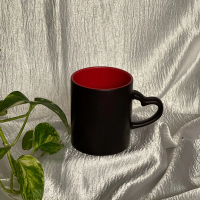 ماگ حرارتی دسته قلبی داخل رنگی