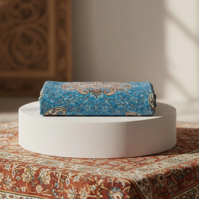 رومیزی ابریشم نفیس آبی