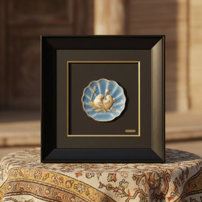 تابلو گل و مرغ طلای 24 عیار